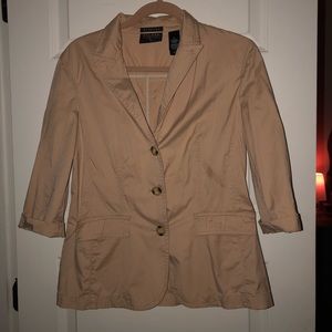 Tan Cotton Blazer